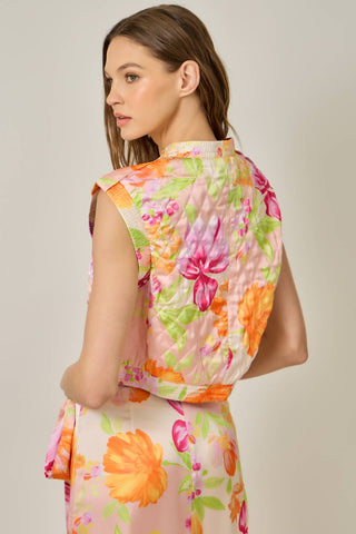 Blossom Breeze Quilted Vest-Vest-Mystree-Summit Lane Boutique, Women's Apparel and Gifts located in Grand Rapids, MI