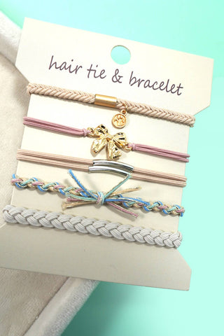 BOHO DUAL FUNCTION KNOT BRACELET HAIR TIES | 40BH104-JOSSLYN by Wall to Wall-Summit Lane Boutique, Women's Apparel and Gifts located in Grand Rapids, MI