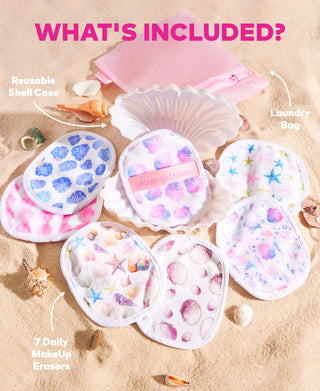 Seashells 7-Day Set & Seashell Case | Mermaid Beach Glam-Bath & Body-The Original MakeUp Eraser-Summit Lane Boutique, Women's Apparel and Gifts located in Grand Rapids, MI