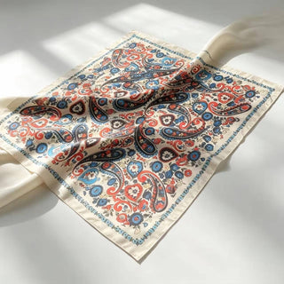 Paisley Print Silky Square Scarf