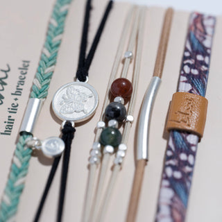 "Flourish" Natural Butterfly Hair Tie Bracelets-Bracelets-K'lani hair tie bracelets-Summit Lane Boutique, Women's Apparel and Gifts located in Grand Rapids, MI