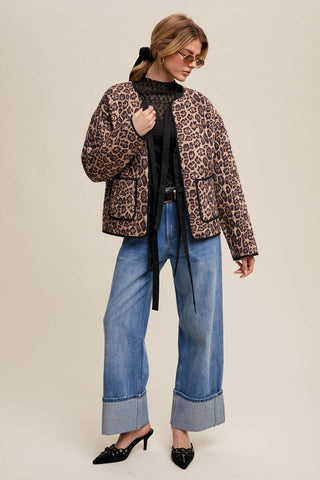 Lorelai Leopard Jacket-Jackets-Listicle-Summit Lane Boutique, Women's Apparel and Gifts located in Grand Rapids, MI