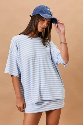 Stevie Striped Top-Short Sleeves-LE LIS-Summit Lane Boutique, Women's Apparel and Gifts located in Grand Rapids, MI
