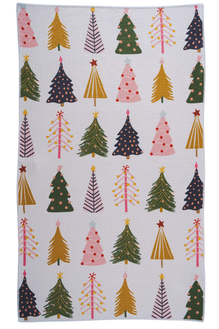 Christmas Trees - Waffle Weave Microfiber Towel-Kitchen Towel-Bloom Towels-Summit Lane Boutique, Women's Apparel and Gifts located in Grand Rapids, MI