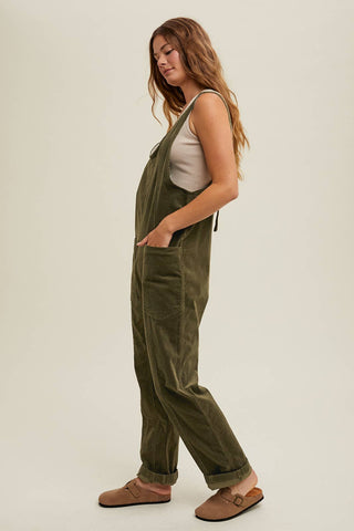 OPEN BACK CORDUROY JUMPSUIT-Jumpsuits-Wishlist Apparel-Summit Lane Boutique, Women's Apparel and Gifts located in Grand Rapids, MI