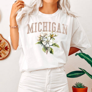 Michigan State Flower T-shirt-Refinery Number One LLC-Summit Lane Boutique, Women's Apparel and Gifts located in Grand Rapids, MI
