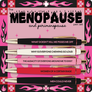 Menopause And Perimenopause Pen Set-Stationary Supplies-FUN CLUB-Summit Lane Boutique, Women's Apparel and Gifts located in Grand Rapids, MI