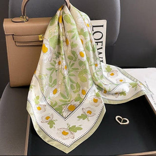Spring Meadow Daisy Silky Feel Banada Scarf-Scarves-JOSSLYN by wall to wall-Summit Lane Boutique, Women's Apparel and Gifts located in Grand Rapids, MI