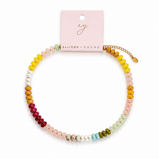 Color Garden Beaded Necklace – Natural Stone Beads Mix-Necklaces-Ellison+Young-Summit Lane Boutique, Women's Apparel and Gifts located in Grand Rapids, MI