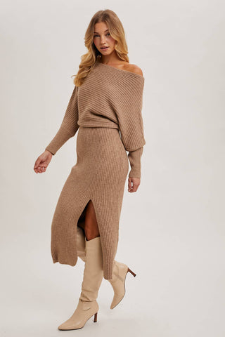 Rhapsody Slit Dress-Dresses-Bluivy-Summit Lane Boutique, Women's Apparel and Gifts located in Grand Rapids, MI