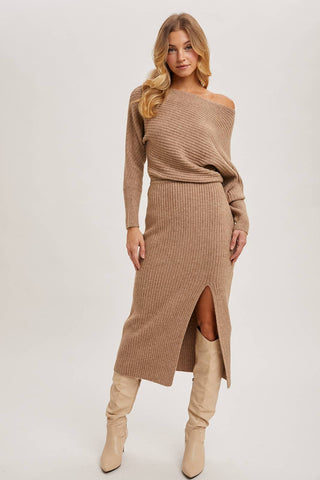 Rhapsody Slit Dress-Dresses-Bluivy-Summit Lane Boutique, Women's Apparel and Gifts located in Grand Rapids, MI