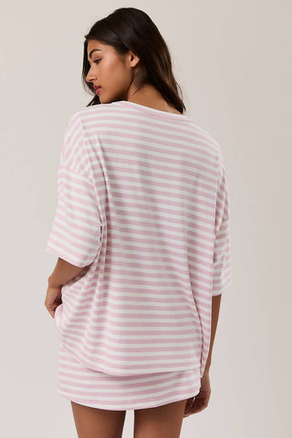 Stevie Striped Top-Short Sleeves-LE LIS-Summit Lane Boutique, Women's Apparel and Gifts located in Grand Rapids, MI