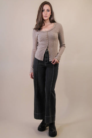 Jackie Snap Top-Long Sleeves-VERY J-Summit Lane Boutique, Women's Apparel and Gifts located in Grand Rapids, MI