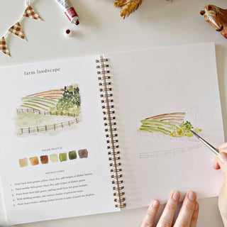 Farm watercolor workbook-Stationary-emily lex studio-Summit Lane Boutique, Women's Apparel and Gifts located in Grand Rapids, MI