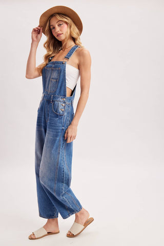 Harper Barrel Overalls-Jeans-Bluivy-Summit Lane Boutique, Women's Apparel and Gifts located in Grand Rapids, MI