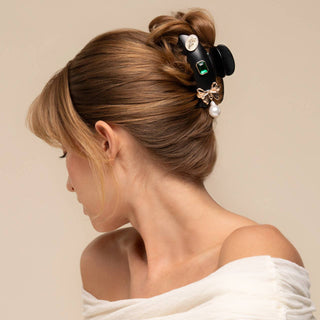 KitschPop™️ Curved Claw Clip 7pc Set Vintage - Black-Hair Accessories-KITSCH-Summit Lane Boutique, Women's Apparel and Gifts located in Grand Rapids, MI