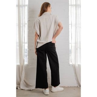 Kaylee Wide Leg Crop-Pants-Rae Mode-Summit Lane Boutique, Women's Apparel and Gifts located in Grand Rapids, MI