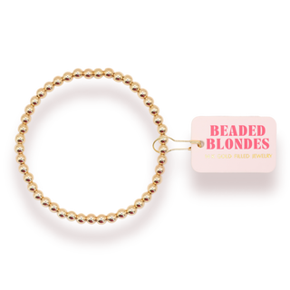 4MM Gold Beaded Bracelet-Bracelets-Beaded Blondes-Summit Lane Boutique, Women's Apparel and Gifts located in Grand Rapids, MI