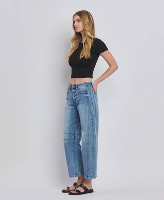Kate II Barrel Leg-Jeans-VERVET by FLYING MONKEY-Summit Lane Boutique, Women's Apparel and Gifts located in Grand Rapids, MI