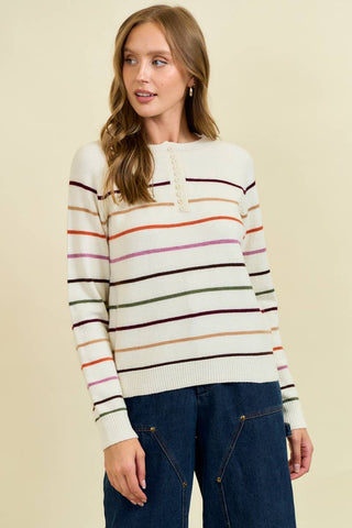 Hattie Henley Sweater-Sweaters-Doe and Rae-Summit Lane Boutique, Women's Apparel and Gifts located in Grand Rapids, MI