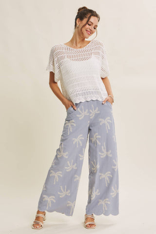 Kendra Open Weave Top-Short Sleeves-in february-Summit Lane Boutique, Women's Apparel and Gifts located in Grand Rapids, MI