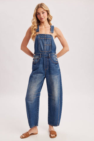 Harper Barrel Overalls-Jeans-Bluivy-Summit Lane Boutique, Women's Apparel and Gifts located in Grand Rapids, MI