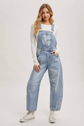 Harper Barrel Overalls-Jeans-Bluivy-Summit Lane Boutique, Women's Apparel and Gifts located in Grand Rapids, MI