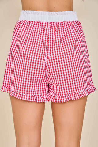 Sweet Gingham Button-Front Shorts-Shorts-Main Strip-Summit Lane Boutique, Women's Apparel and Gifts located in Grand Rapids, MI