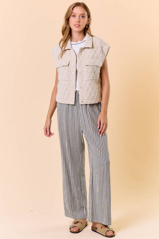 Charlie Quilted Vest-Vest-Doe and Rae-Summit Lane Boutique, Women's Apparel and Gifts located in Grand Rapids, MI