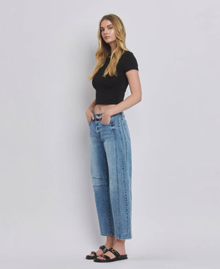 Kate II Barrel Leg-Jeans-VERVET by FLYING MONKEY-Summit Lane Boutique, Women's Apparel and Gifts located in Grand Rapids, MI