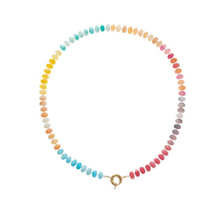 Natural Stone Semi-Precious Glass Mixed Necklace | 40NK9659-JOSSLYN by wall to wall-Summit Lane Boutique, Women's Apparel and Gifts located in Grand Rapids, MI