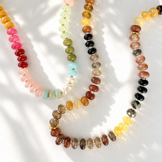 Color Garden Beaded Necklace – Natural Stone Beads Mix-Necklaces-Ellison+Young-Summit Lane Boutique, Women's Apparel and Gifts located in Grand Rapids, MI