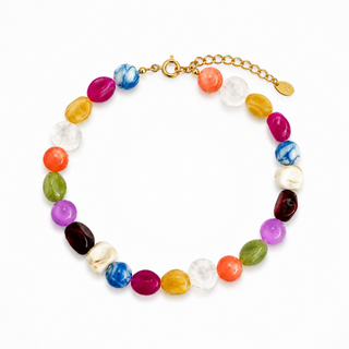 Color Pop Mixed Shape Beaded Necklace – Modern Statement-Necklaces-Ellison+Young-Summit Lane Boutique, Women's Apparel and Gifts located in Grand Rapids, MI