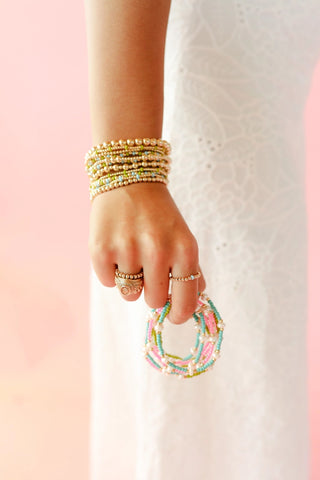 Turquoise Dainty Poppi-Bracelets-Beaded Blondes-Summit Lane Boutique, Women's Apparel and Gifts located in Grand Rapids, MI