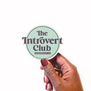 Vinyl Sticker - Introvert Club-Stickers-Inklings Paperie-Summit Lane Boutique, Women's Apparel and Gifts located in Grand Rapids, MI