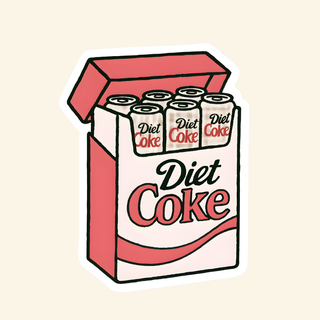 Diet Coke Fridge Pack Sticker-Stickers-inviting affairs paperie-Summit Lane Boutique, Women's Apparel and Gifts located in Grand Rapids, MI
