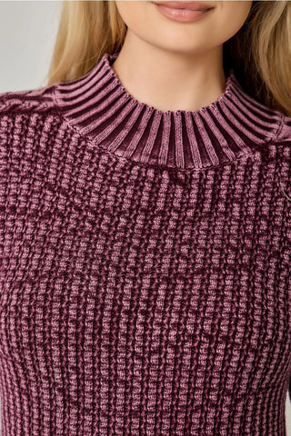 The Gwen Washed Cable Knit Sweater-Sweater-Mystree-Summit Lane Boutique, Women's Apparel and Gifts located in Grand Rapids, MI