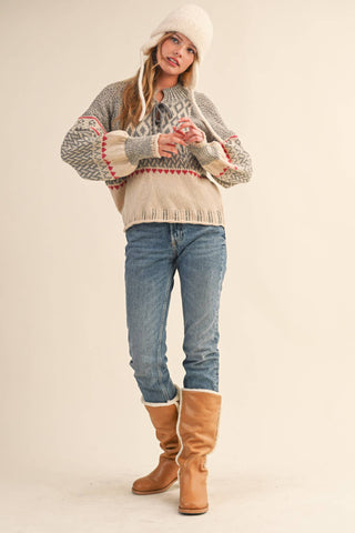 Francis Nordic Sweater-Sweaters-&MERCI-Summit Lane Boutique, Women's Apparel and Gifts located in Grand Rapids, MI