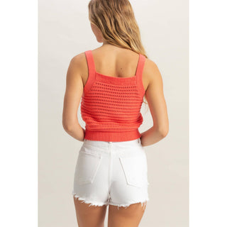 Lizzie Thick Strap Square Neck Fitted Tank-Sleeveless-HYFVE-Summit Lane Boutique, Women's Apparel and Gifts located in Grand Rapids, MI
