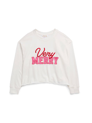 "VERY MERRY" SWEATSHIRT-Sweatshirt-Shiraleah-Summit Lane Boutique, Women's Apparel and Gifts located in Grand Rapids, MI