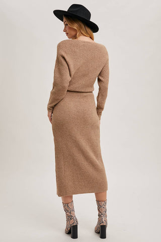 Rhapsody Slit Dress-Dresses-Bluivy-Summit Lane Boutique, Women's Apparel and Gifts located in Grand Rapids, MI