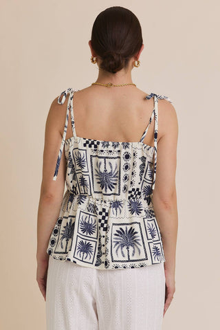 Tie Strap Abstract Tank-Tank Top-GILLI-Summit Lane Boutique, Women's Apparel and Gifts located in Grand Rapids, MI
