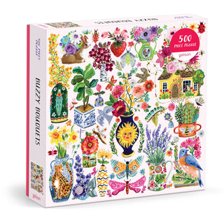 Buzzy Bouquets 500 Piece Puzzle-Puzzles-Chronicle Books-Summit Lane Boutique, Women's Apparel and Gifts located in Grand Rapids, MI