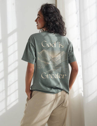 God Is Greater Unisex Tee-Graphic Tees-Elevated Faith-Summit Lane Boutique, Women's Apparel and Gifts located in Grand Rapids, MI