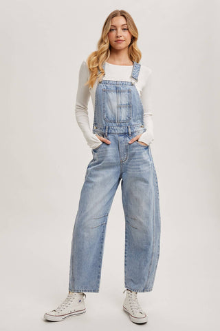 Harper Barrel Overalls-Jeans-Bluivy-Summit Lane Boutique, Women's Apparel and Gifts located in Grand Rapids, MI