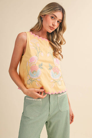The Savannah Embroidered Tank