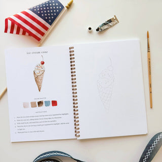 Americana watercolor workbook-Stationary-emily lex studio-Summit Lane Boutique, Women's Apparel and Gifts located in Grand Rapids, MI