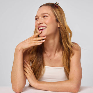 Mini Rhinestone Claw Clips 2pc Set - Cherry-Hair Accessories-KITSCH-Summit Lane Boutique, Women's Apparel and Gifts located in Grand Rapids, MI