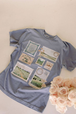 Psalm 23 Stamp Graphic Tee-Graphic Tees-Whitney | Chaudoin Creations-Summit Lane Boutique, Women's Apparel and Gifts located in Grand Rapids, MI