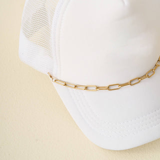 Trucker Hat Chain-Paperclip Chain-Gold-Hat Chains-The Darling Effect-Summit Lane Boutique, Women's Apparel and Gifts located in Grand Rapids, MI